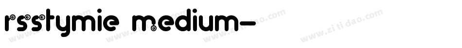 RSStymie Medium字体转换
